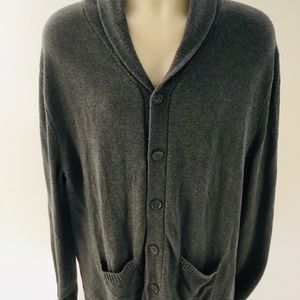 GAP Men's Gray Cardigan Sweater XL